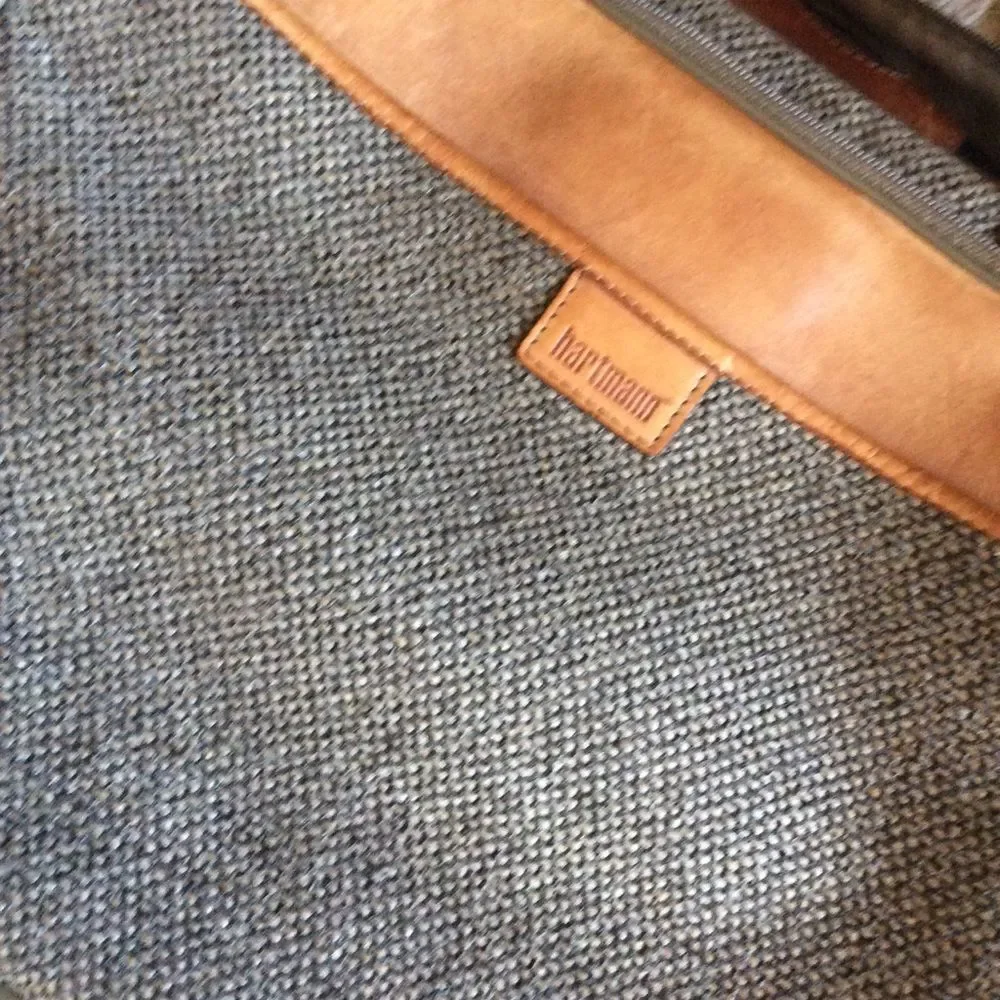 Vintage Hartmann Mobile Office tweed/leather Wheeled Carry On Bag